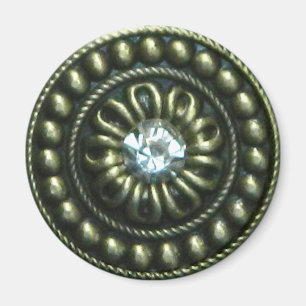 Aimant Broche en bronze avec gemme