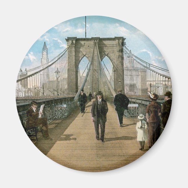 Aimant Brooklyn Bridge Promenade, New York (Devant)