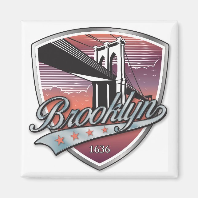 Aimant Brooklyn Design Silver (Devant)