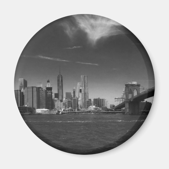 Aimant Brooklyn noir panoramique (Devant)
