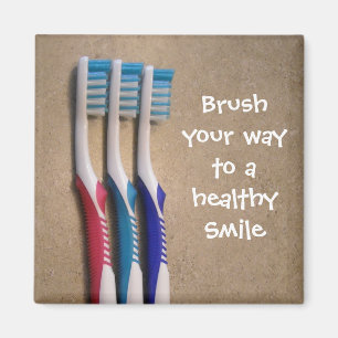 Aimant Brosses à dents avec dicton dentaire
