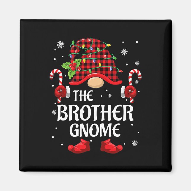 Aimant Brother Gnome Matching Christmas Pjs For Family  (Devant)
