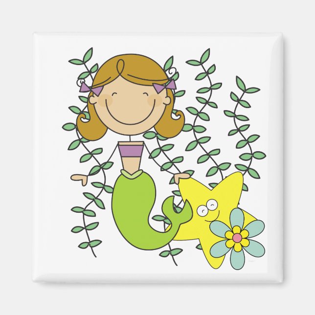 Aimant Brown Haired Mermaid (Devant)