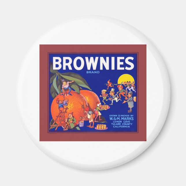 Aimant Brownies Marque California Oranges (Devant)