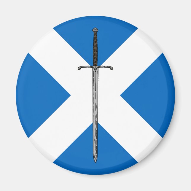 Aimant Bruce Sword sur Saltire (Devant)