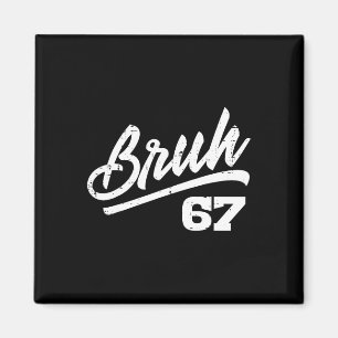 Aimant Bruh 67 Mème Drôle Numéro 6 7 Costume Enfants Jeun