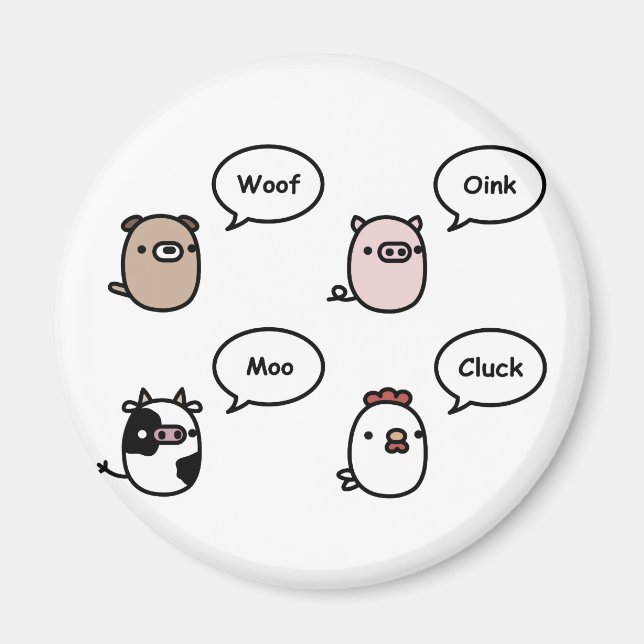 Aimant Bruits animaux (Devant)