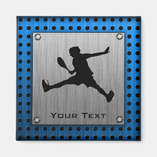 Aimant Brushed aluminum look tennis