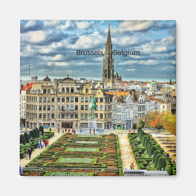 Aimant Bruxelles, Belgique, photo du paysage urbain (Devant)