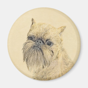Aimant Bruxelles Griffon Peinture - Cute Original Chien A