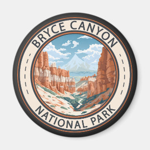 Aimant Bryce Canyon National Park Trail Illustration Art