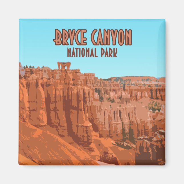 Aimant Bryce Canyon National Park Utah Vintage (Devant)