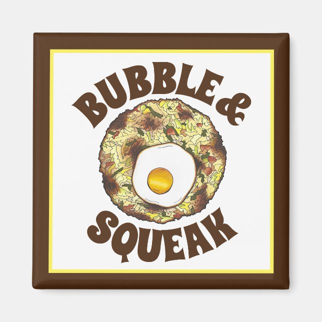 Aimant Bubble et Squeak Brunch Royaume-Uni Cuisine alimen (Devant)
