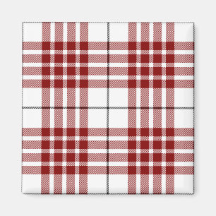 Aimant Buchanan tartan rouge blanc plaid
