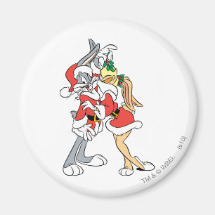 Aimant BUGS BUNNY™ et baiser de gui de Lola