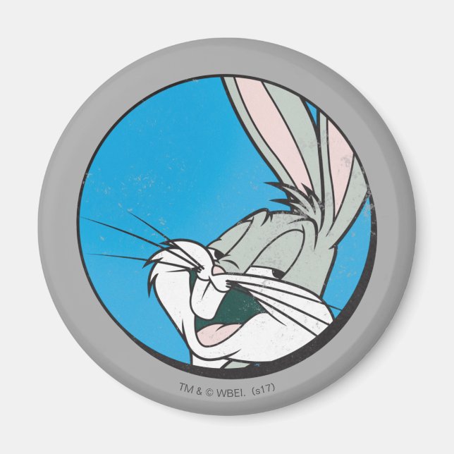 Aimant BUGS BUNNY™ Rétro Patch Bleu (Devant)