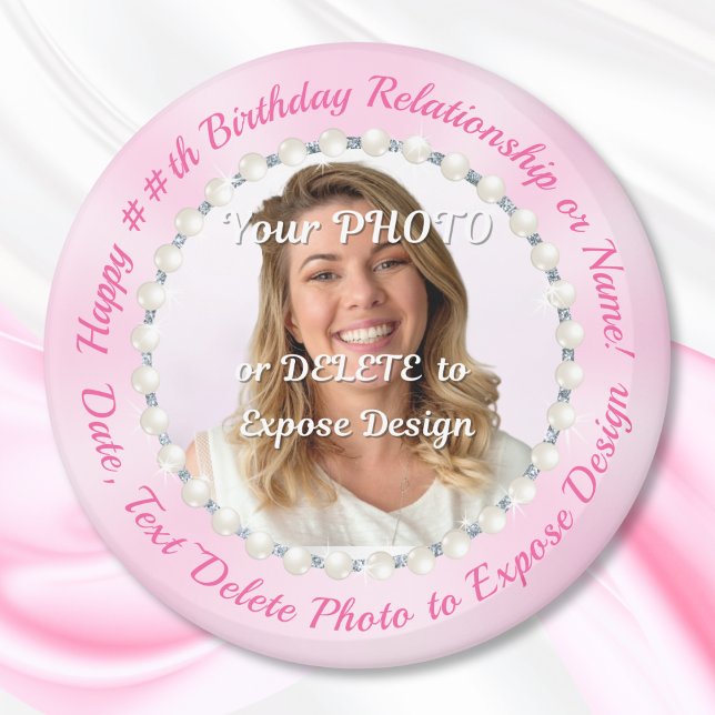 Aimant BULK Party Faveurs pour adultes, ou enfants ou ach (30th birthday party favors. Personalized photo favors. Bulk party favors for adults. Pink favors.)