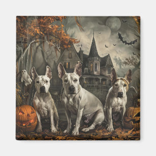 Aimant Bull Terrier Nuit d'Halloween Délice Canin