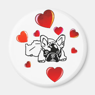 Aimant Bulldog français à coeur magnétique