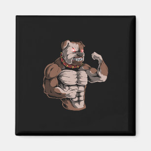 Aimant Bulldog Powerlifter Chien Strongman Weightlifter G