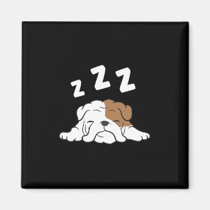 Aimant Bulldog Sleeping Bulldog Pyjama Amusant Bulldog
