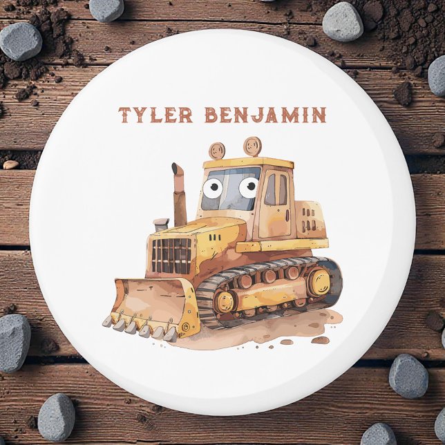 Aimant Bulldozer Aquarelle Fantaisiste (Créateur téléchargé)