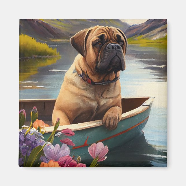 Aimant Bullmastiff sur une pagaie : une aventure Pittores (Devant)