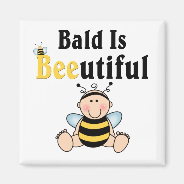 Aimant Bumble Baby Bee Bald est magnifique (Devant)