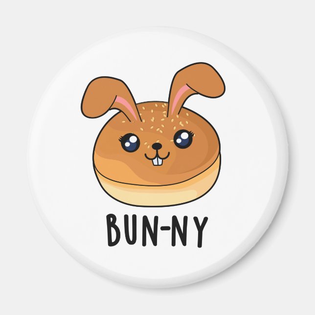 Aimant Bun-ny Funny Lapin Lapin Bun Pun (Devant)