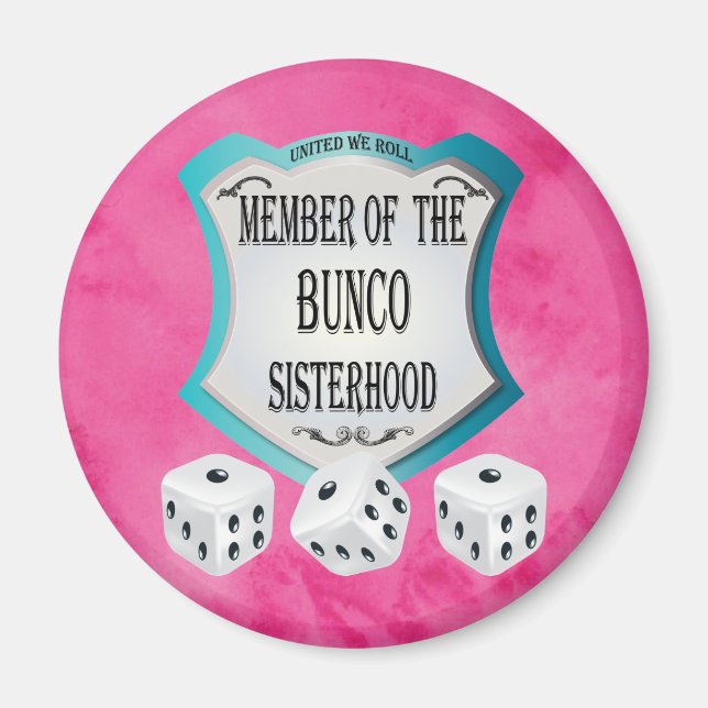 Aimant Bunco Go Pink - Unis Nous Roulons Les dés (Devant)