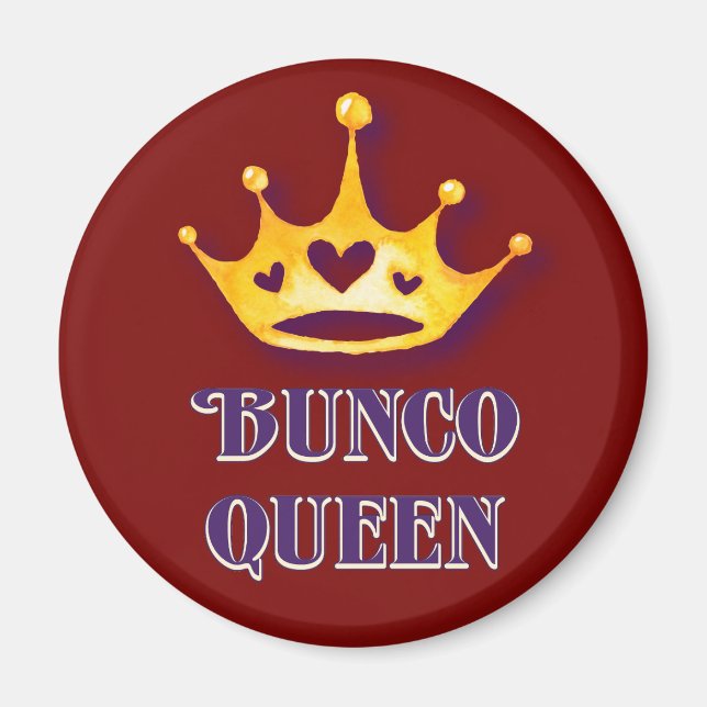 Aimant Bunco Queen Couronne royale rouge (Devant)