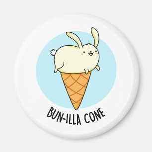 Aimant Bunnilla Cone Funny Bunny Vanilla Pun crème glacée