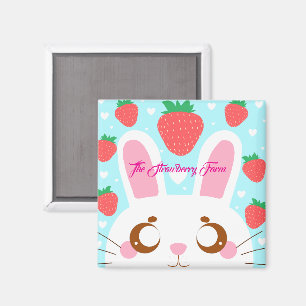 Aimant Bunny aux fraises