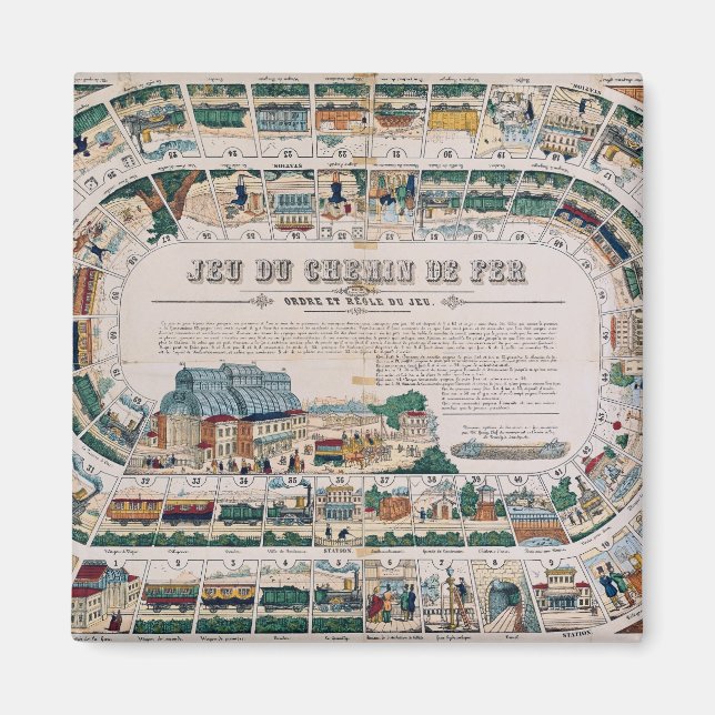 Aimant Bureau pour un jeu ferroviaire, 1850 (Devant)