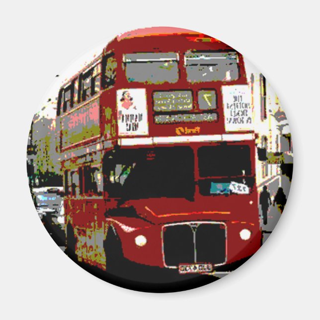 Aimant Bus Rouge de Londres (Devant)