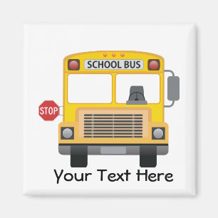 Aimant Bus scolaire personnalisable
