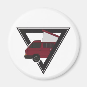 Aimant bus triangle maroon