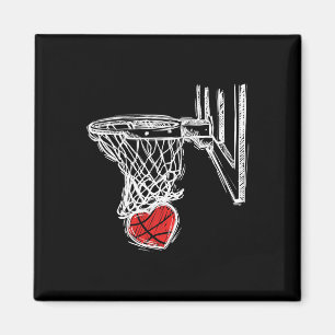 Aimant Bysketbyll Valentines Day Love Heart Hoops Romance