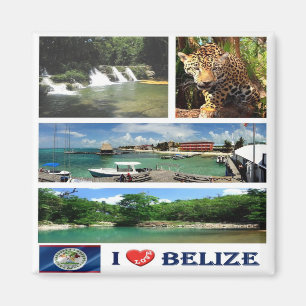 Aimant BZ - Belize - I Love