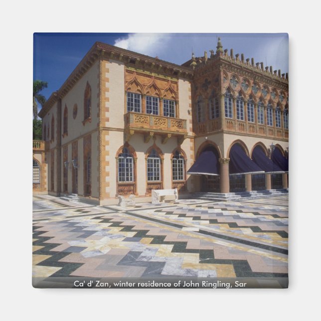 Aimant Ca' d'Zan, résidence d'hiver de John Ringling, Sar (Devant)