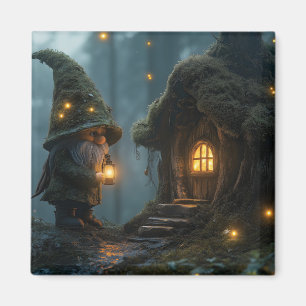 Aimant Cabane de gnome enchantée au clair de lune : Fanta