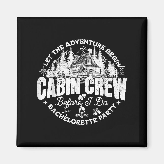 Aimant Cabin Crew Before I Do Bachelorette Party Camp Bac (Devant)