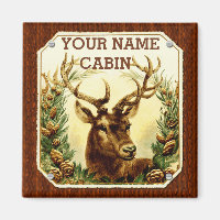Cabine de cerfs personnalisé avec grain de bois