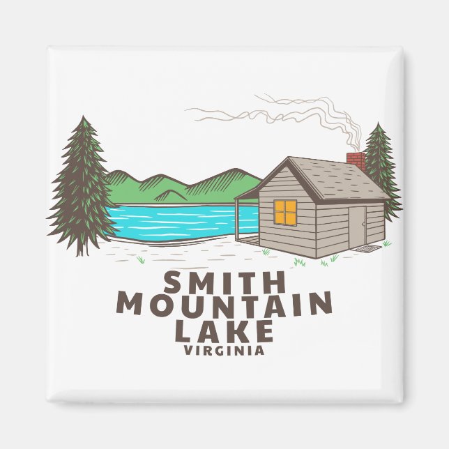 Aimant Cabine du lac Smith Mountain (Devant)