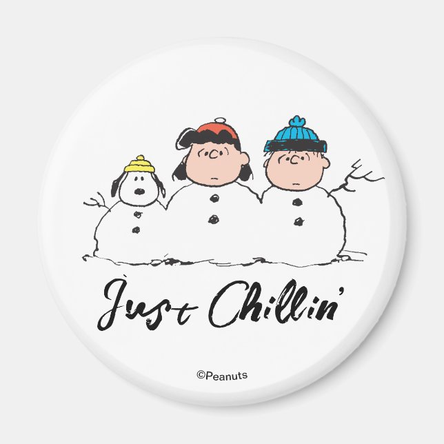Aimant cacahuètes | 3 Personne Snowman (Devant)