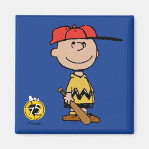 Aimant cacahuètes   Charlie Brown Baseball Smile