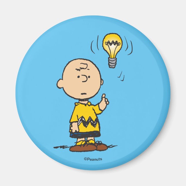 Aimant cacahuètes | L'idée de l'ampoule de Charlie Brown (Devant)