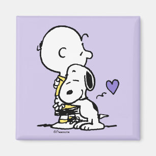 Aimant cacahuètes   Saint Valentin   Charlie Brown & Snoo