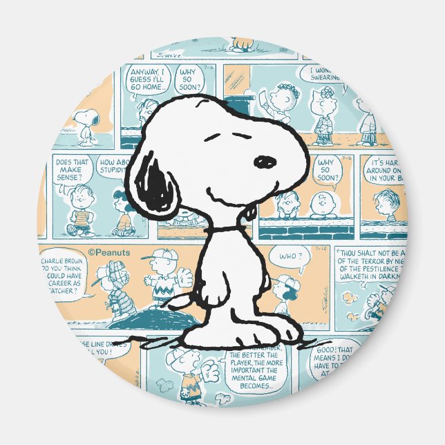 Aimant cacahuètes | Snoopy Comic Motif (Devant)