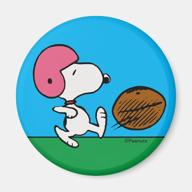 Aimant cacahuètes | Snoopy Football Kicker (Devant)